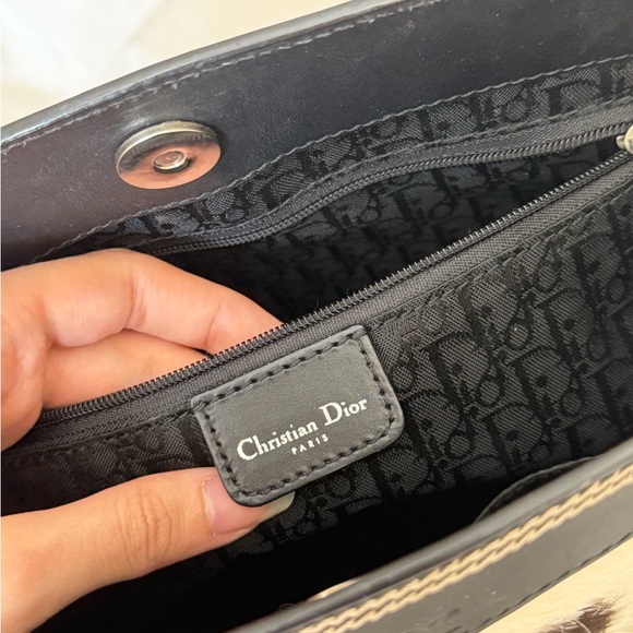 Dior Black and White Cow Pony-hair Bag - Picture 11 of 13